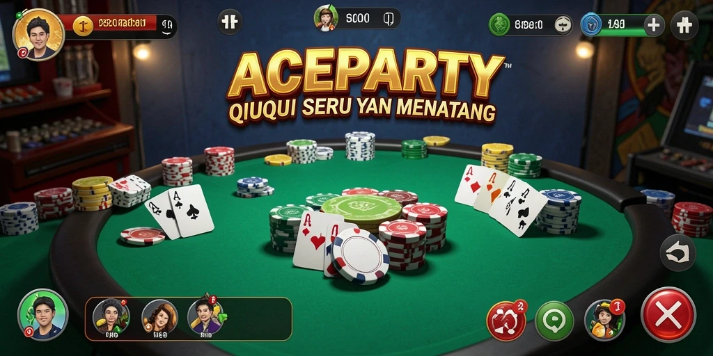 Screenshot gameplay QiuQiu ACEPARTY yang menarik dan seru.