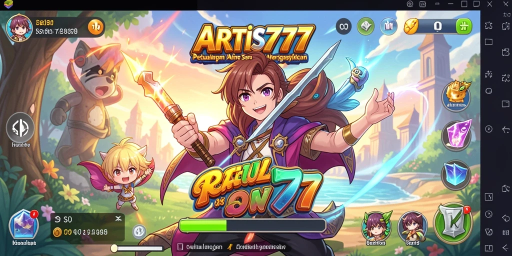Tampilan dinamis dan penuh warna dari gameplay Anime yang menarik.