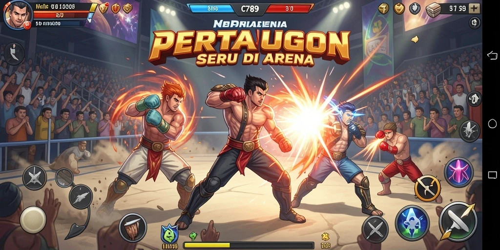Gameplay C789 menunjukkan pertarungan yang intens dan menegangkan.