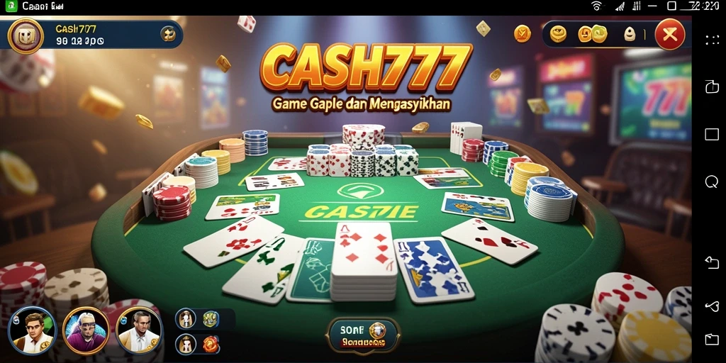 Tampilan gameplay seru dan interaktif di CASH777 game Gaple.
