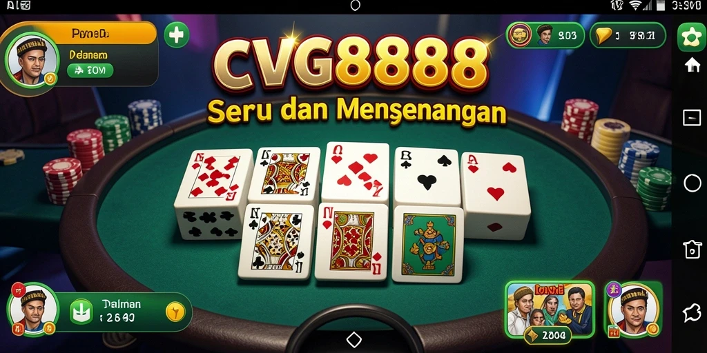 Tampilan gameplay seru dari CVG8888 yang memikat para pemain Domino.
