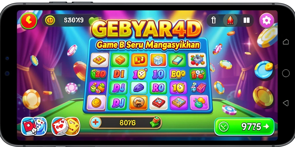 Tampilan gameplay GEBYAR4D yang seru dan menantang.