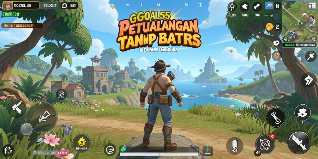 Tangkapan layar dari gameplay dinamis di dunia terbuka GOAL55.