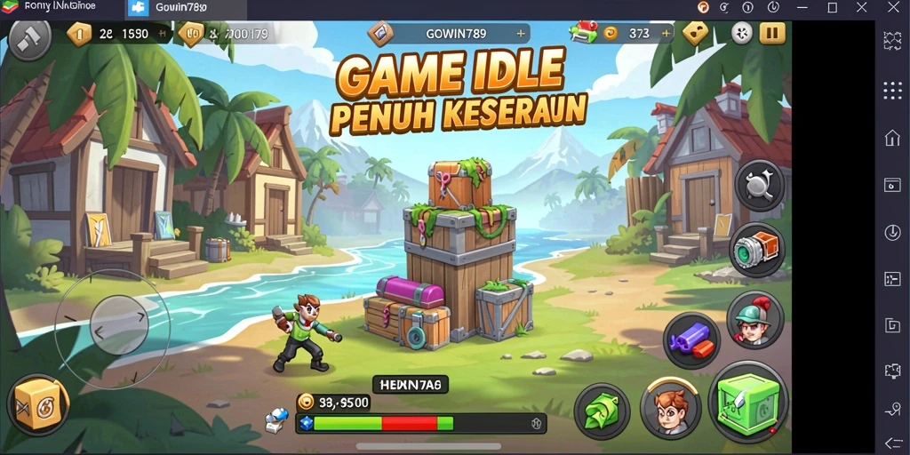 Screenshot GOWIN789 yang menunjukkan suasana gameplay Idle yang seru.