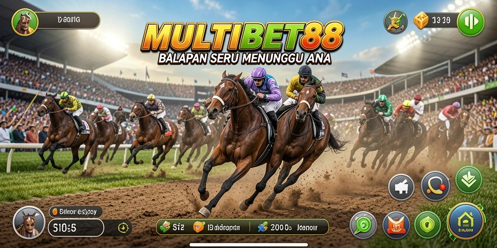 Tampilan gameplay balapan seru di MULTIBET88.