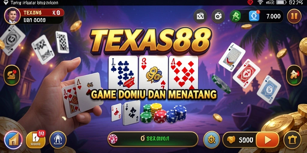 Tampilan gameplay menarik dan seru dalam TEXAS88.