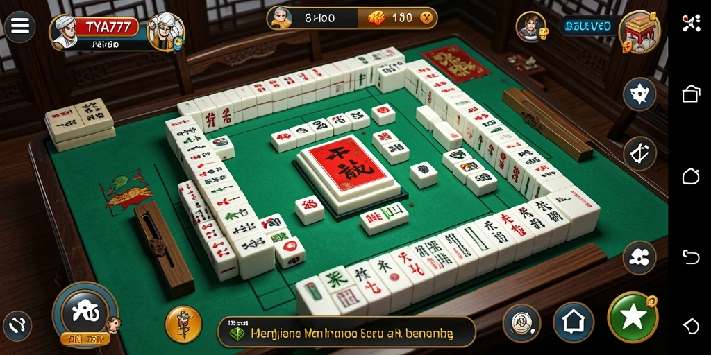 Tampilan gameplay menarik dari TYA777 yang menampilkan keseruan Mahjong.